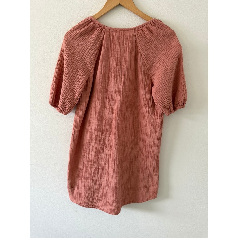 Anthropologie By Anthropologie Taylor Puff-Sleeved Tunic Dress Rose XS - Picture 2 of 10